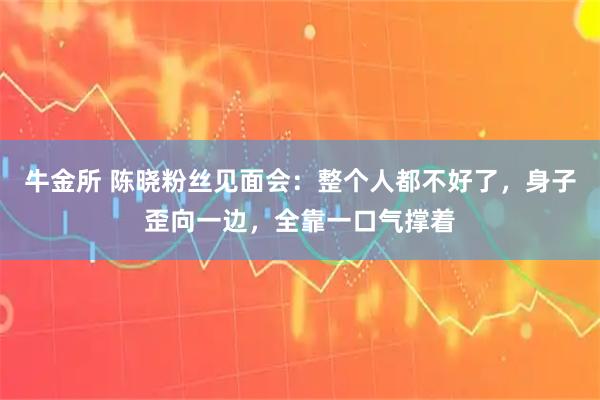 牛金所 陈晓粉丝见面会:整个人都不好了,身子歪向一边,全靠一口气撑着